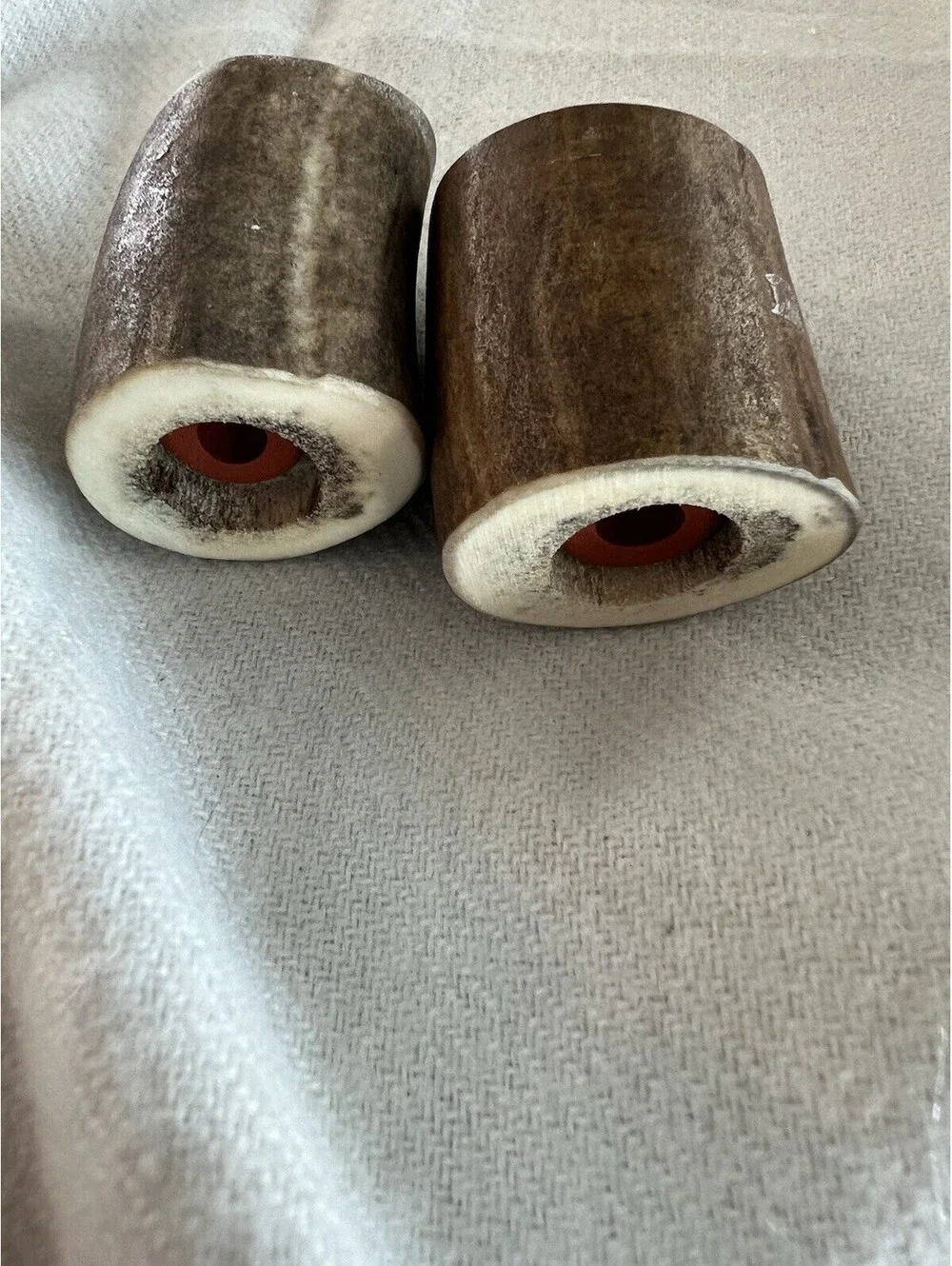 Vintage Elk Antler Bone  Salt and Pepper Shakers Unique Kit